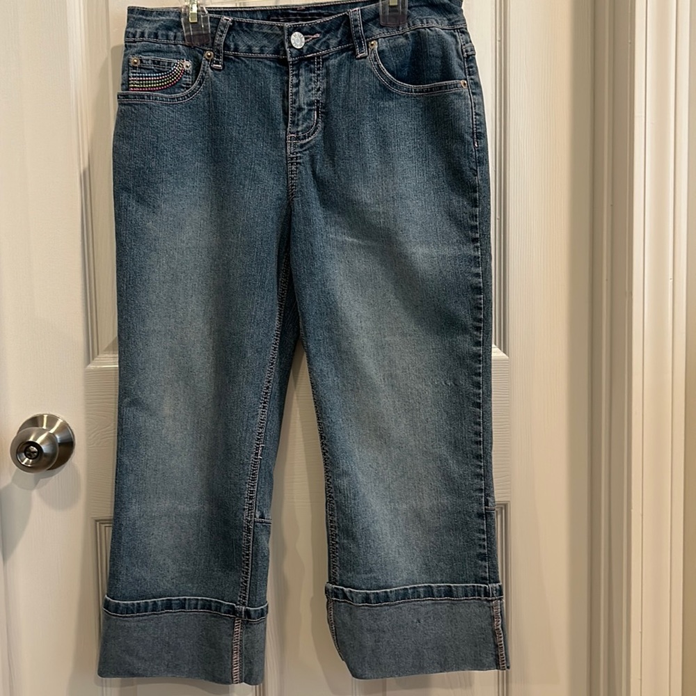 Baccini size 4 petite denim capris